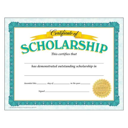 Certificate of Scholarship Classic Certificates