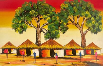 Village Peace Oil Painting