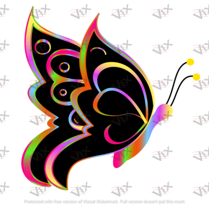 Neon Butterfly Kids Graphic